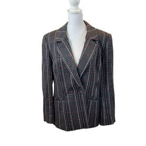 Donna Degnan Brand Ladies Houndstooth Print‎ Blazer Size 12